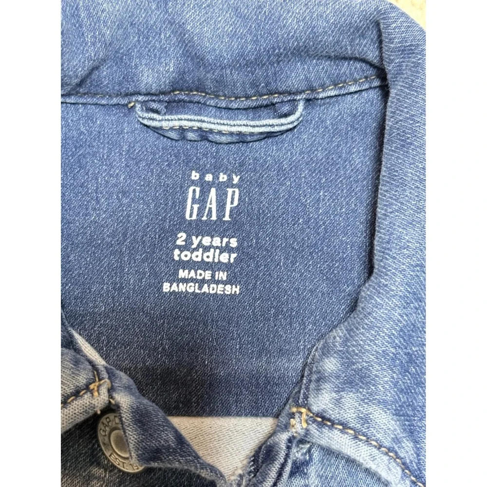 Baby Gap Toddler Denim Trucker Jacket Medium Wash Blue 2 Years 2T